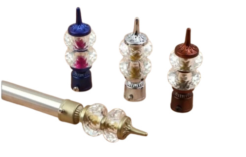 Crystal Curtain Bracket - 3 Inch Size, Multicolor Durable Finish | Fine Polished Quality, Very Good Condition