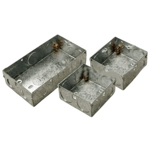 Gi Modular Box - Iron, Rectangular, Silver Color, IP54 Protection, Galvanized Plated | Easy to Install, Lightweight, Corrosion & Rust Resistant