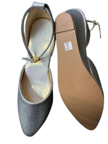 Ladies PU Sandals - PU Upper, EVA Outsole, Medium Heel, Grey Color | Durable, Comfortable, Standard Design with Elastic Type and Lightweight Features