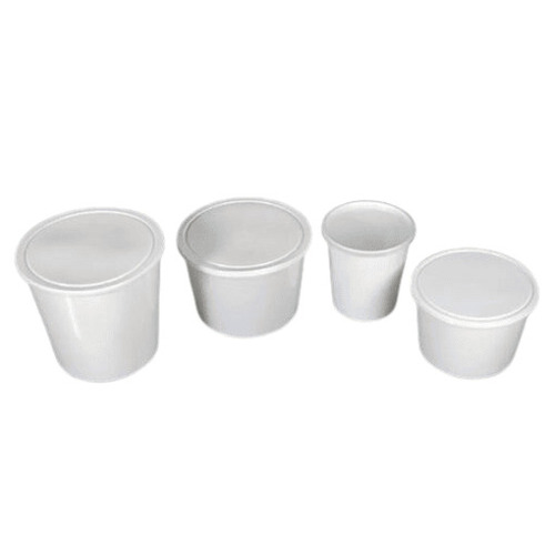 Plastic Food Containers - White Plastic, Standard Size, 1 Compartment | Eco-Friendly, Lightweight, Water, Leak, and Crack Resistant, Washable