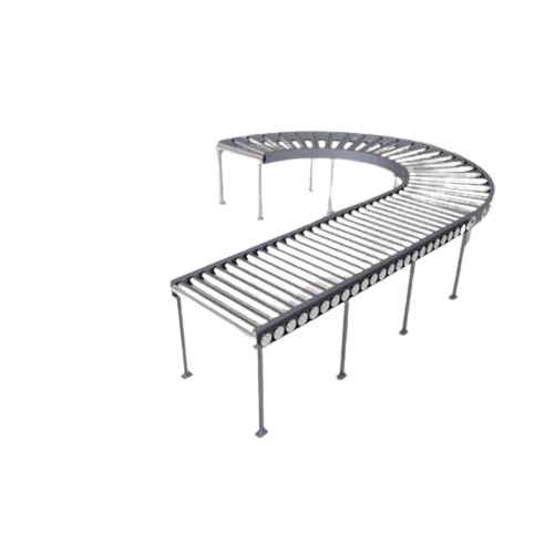 Roller Bend Conveyor - Color: Silver