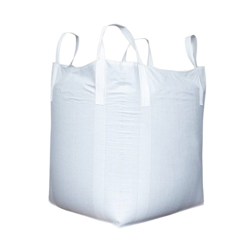 Fibc Bags - Fibc Material, Jumbo Size, White Color | Durable Design, Fine Finished, Plain Print, Hand Length Handle, Ideal for Apparel Usage