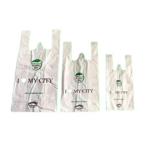 Compostable Grocery Bags - Color: White