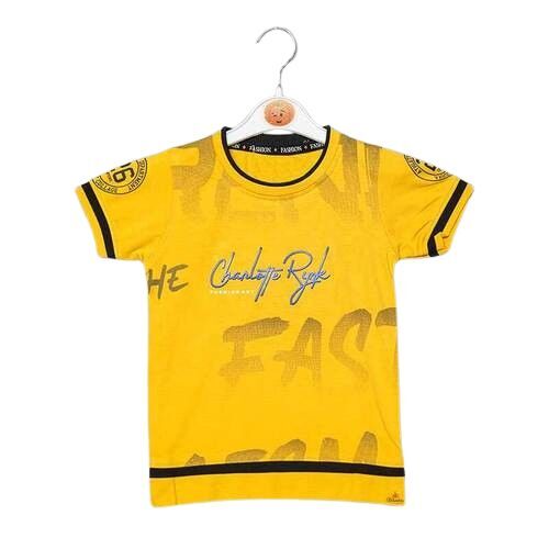 Kids Printed T Shirts - Color: Yellow