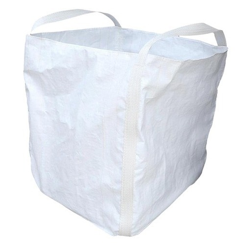 Plastic Jumbo Bags - ABS Material, Standard Size, White Color | Lightweight, Foldable, Moisture and Water Resistant with Hand Length Handles