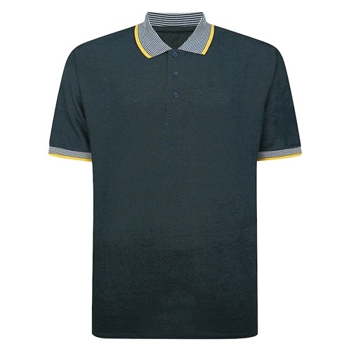 Design Collar Polo T-Shirt - Cotton Regular Fit Sizes S-XXXL | Unisex Solid Blue Color Short Sleeves Indian Style