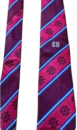 Logo Tie - Cotton All Sizes | Multicolor Stripped Design Anti-Wrinkle Comfortable Shrink Resistant for Formal and Office Wear