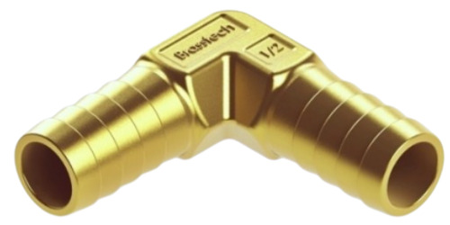 Brass Elbow Joint Nipple - Brass, Customized Size , Golden Color, Polished Finish, Durable, High Working Pressure, Industrial Applications