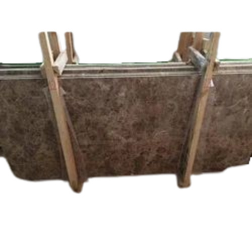 Brown Kitchen Top Marble - 20mm Polished Imported Slab, 6x6 Feet Size | Ideal for Flooring, Countertops, Staircase, Walls and Kitchen Use