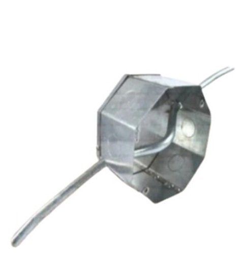 Fan Box - Metal, Standard Size, Polished Silver, Round Shape | Designed for Ceiling Fixtures, Strong Build, IP54 Protection Level