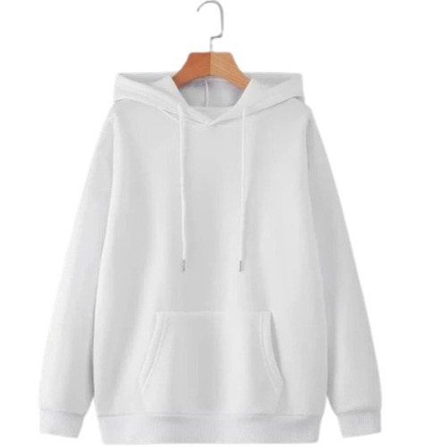 Mens Plain Hoodie - Cotton Material, Customized Size, Ivory White Color | Lightweight, Breathable, Long Sleeve, Modern Style
