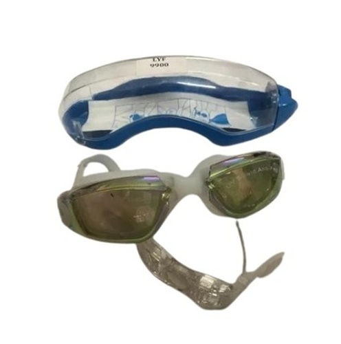 Swimming Goggles - ABS Material Rectangular Shape Multicolor | Anti-Fog Lenses For Swimming Pool Use Sized for All