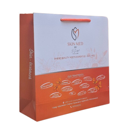 Custom Printed Paper Bag For Skincare And Beauty Products - Color: Multi