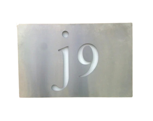 Laser Cut Name Plate - White, Standard Size, Rectangular | Easy to Install, Rigid Surface, Wall-Mounted Solution