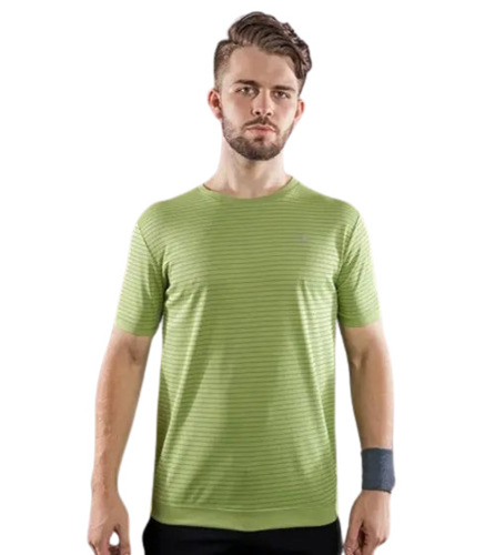 Super Active Gym T-Shirt - 100% Polyester, Customized Size, Green Color | Light Weight, Breathable, Short Sleeves, O-Neck Design