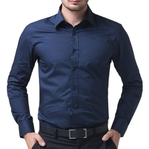 Mens Blue Shirts - Collar Style: Spread