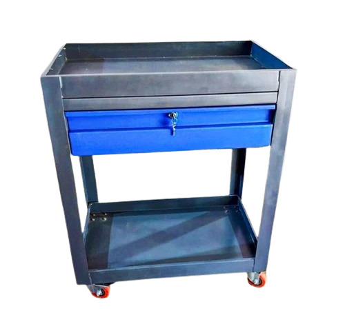 Mild Steel Trolley - Color: Blue