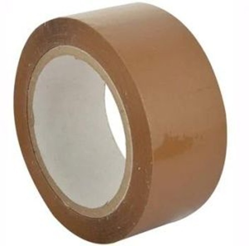 Bopp Cello Tape - Brown, Waterproof BOPP Material | Single-Side, Pressure Sensitive Adhesive for Reliable Bag Sealing