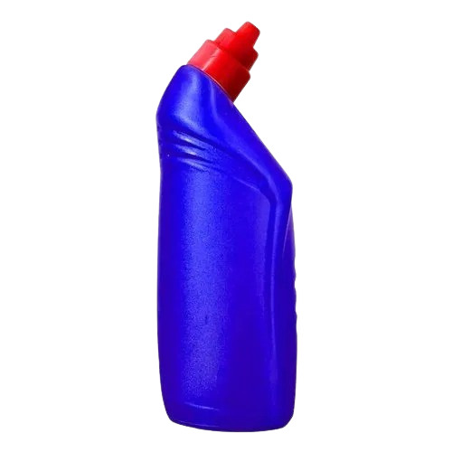 Toilet Cleaner Bottle - Plastic, 250 Milliliters, Blue | Durable, Fine Finished, Screw Cap, Narrow Flip Top, Long Lasting, Matte Surface