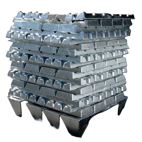 Zinc Alloy Ingot - Purity 99.98% Grade A, Rectangle Shape, Silver Color, Zinc Plating Surface Treatment, Remelting Application