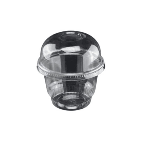 Disposable Food Container - Plastic, Round, Standard Size, Transparent | Eco-Friendly, Lightweight, Heat & Cold Resistant, Leak-Proof, Single Compartment