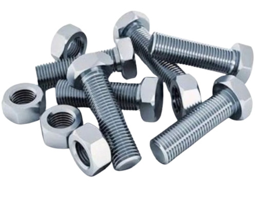 Ms Nut Bolts - Mild Steel, Customized Size, Silver Color | Heavy Duty Hexagon Head Fastener, Fine Finished, Durable, Industrial Standard