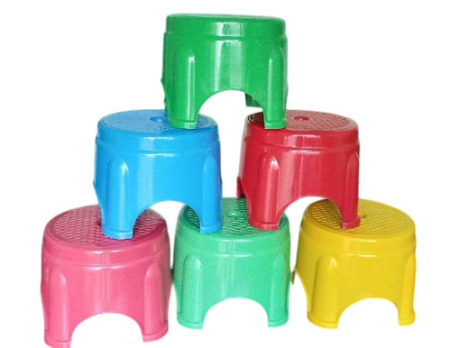 Plastic Stool - HDPE Material, Round Shape, All Colors, Plain Pattern, Fine Finished | Durable, Easy to Clean, Eco-Friendly, Water Resistant, Long Lasting