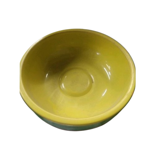 Yellow Plastic Ghamela - 22 Inch, Yellow PVC Material | Round Shape, Heat Resistant, Durable, Fine Finished, Plain Surface Finish