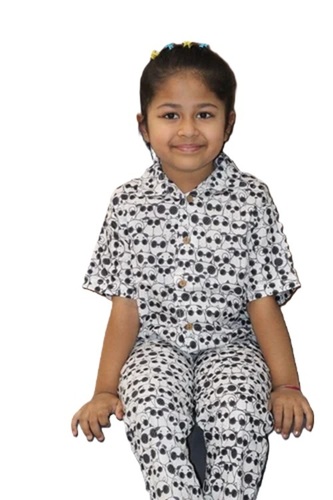 Half Sleeves Kids Night Suit - Color: Blue