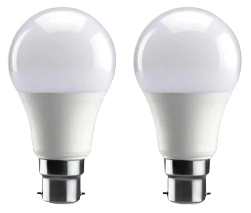 LED Bulb - Plastic, Standard Design, White Color, 9 Watt, 220 Volt, 900 Lumen, Round Shape, Commercial/Housing Use | Heavy Duty, 1-Year Warranty, 50 Hz, 50g Weight