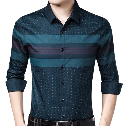 Mens Shirt - Cotton Full Sleeve Multicolor with Attractive Pattern | Button Down Collar Casual Style Available in Various Sizes