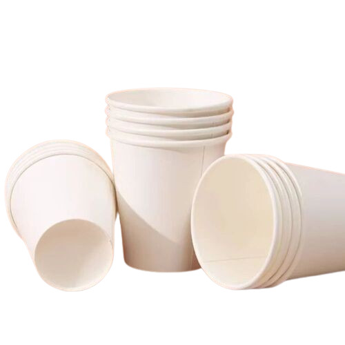 Plain Paper Cups - Paper, 100 Milliliter Capacity, White Color, Round Shape , Disposable, Heat and Cold Resistant, Uncoated, 1000 Pieces