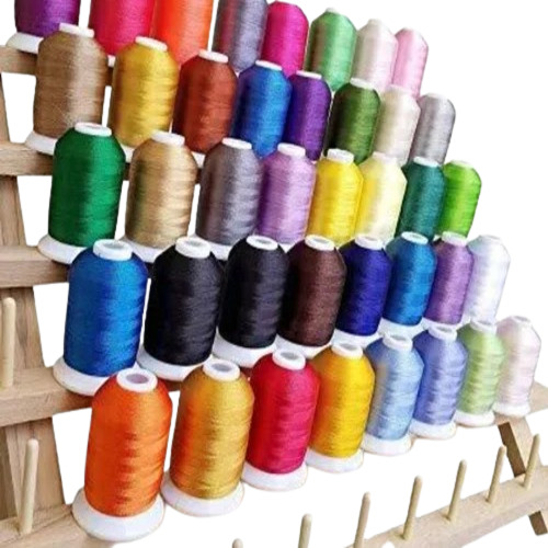Polyester Embroidery Thread - Anti-Bacteria, Machine Made, Available in Many Colors | Eco-Friendly, Open End Yarn, Used for Embroidery Techniques