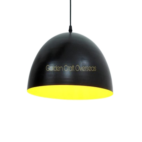 Pendant Light - Iron Material, 13x13.5 inches Size | Black Shade with Down Direction LED Illumination