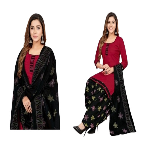 Women Printed Salwar Suits - Color: Multicolor