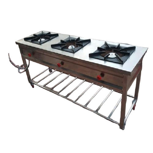 Three Burner Gas Stove - Heat-Resistant Body, 7,000-12,000 BTU Burners | Flame Control, Easy Ignition, Anti-Clog Ports