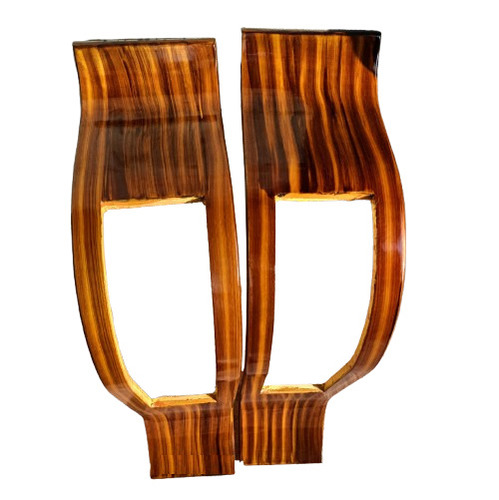 Double Wooden Sofa Handle - Color: Brown