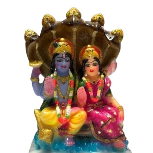 Lord Vishnu Laxmi Idol - Color: Comes In Various Colors