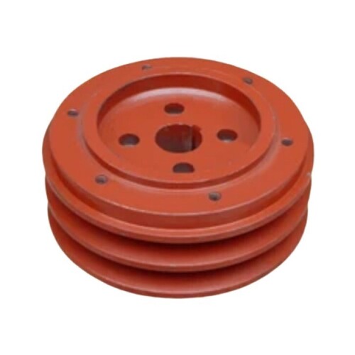 Mild Steel Cast Iron Harvester V Belt Pulley - Color: Orange