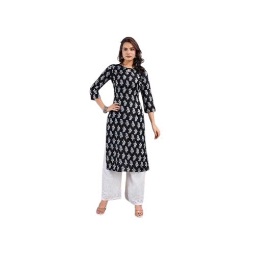 Ladies Black Kurtis - Feature: Skin Friendly