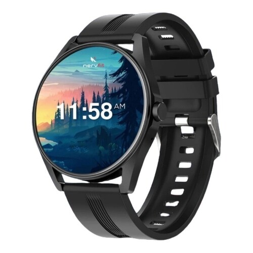 Round Dial Smart Watch - Color: Black