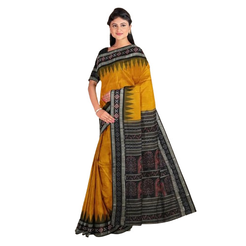 Plain Buti Khandua Samabalpuri Silk Saree