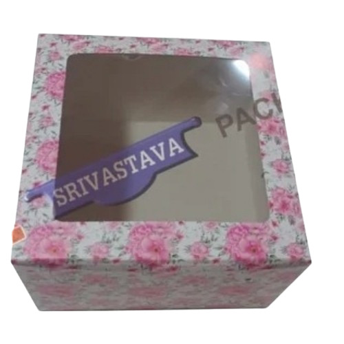 Flower Printed Cake Box