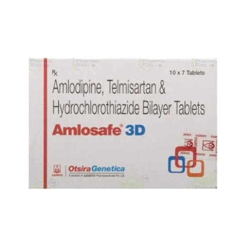 Amlosafe 3d Telmisartan Tablet - Strip Packaging, 10x7 Tablets | General Medicine, Dosage As Directed, For Adults and Aged Persons