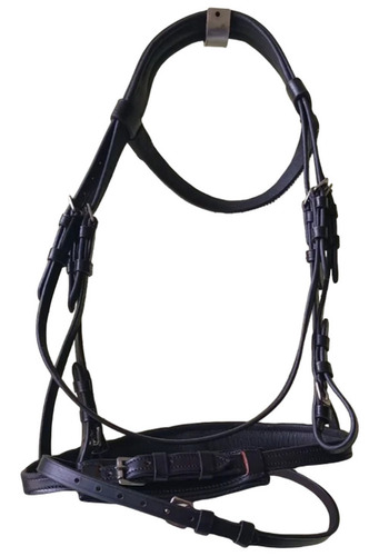 Black Leather Bridle - Application: Horse Riding