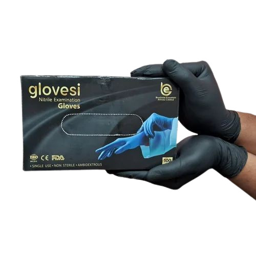 Black Nitrile Examination Gloves