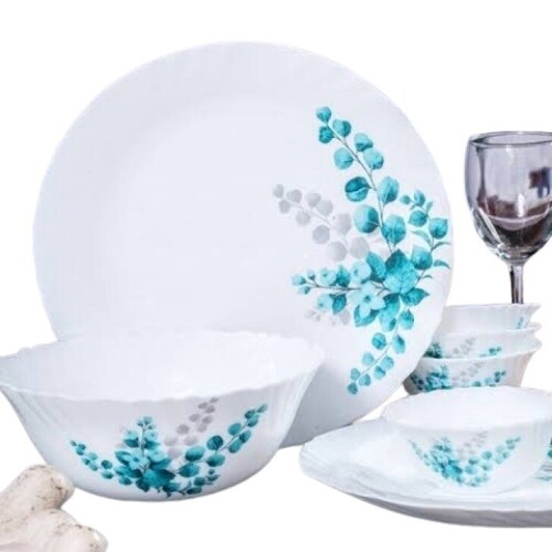 Ceramic Bowl And Plate Set - Color: White