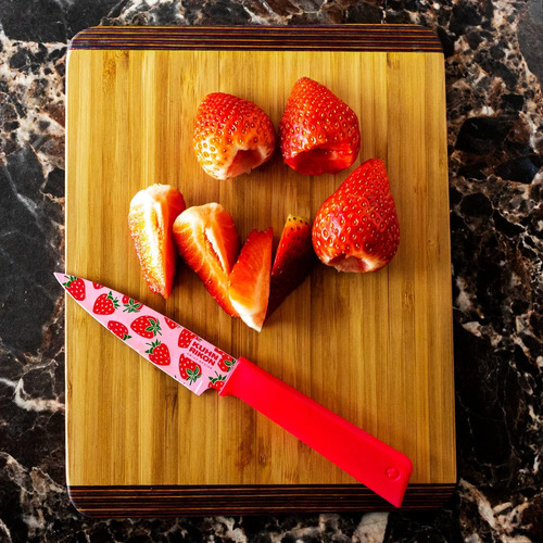 Fruit Color Printed Kitchen Knife - Blade Material: Stainless Steel