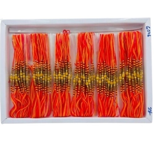 Chandan Thread Rakhi - Color: Orange