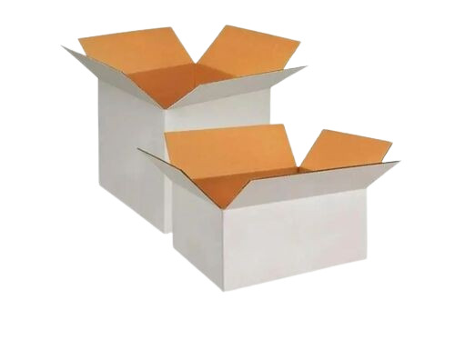 White Corrugated Packaging Box - Material: Paper